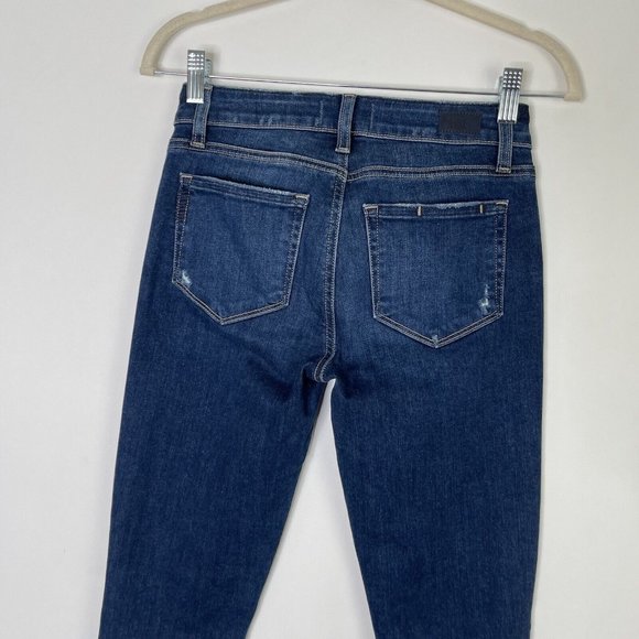 Paige Verdugo Ankle Jeans Womens Size 25 Skinny Dark Wash - Picture 6 of 9